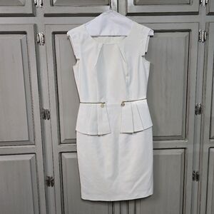 ANTONIO MELANI Elegant White Midi Dress